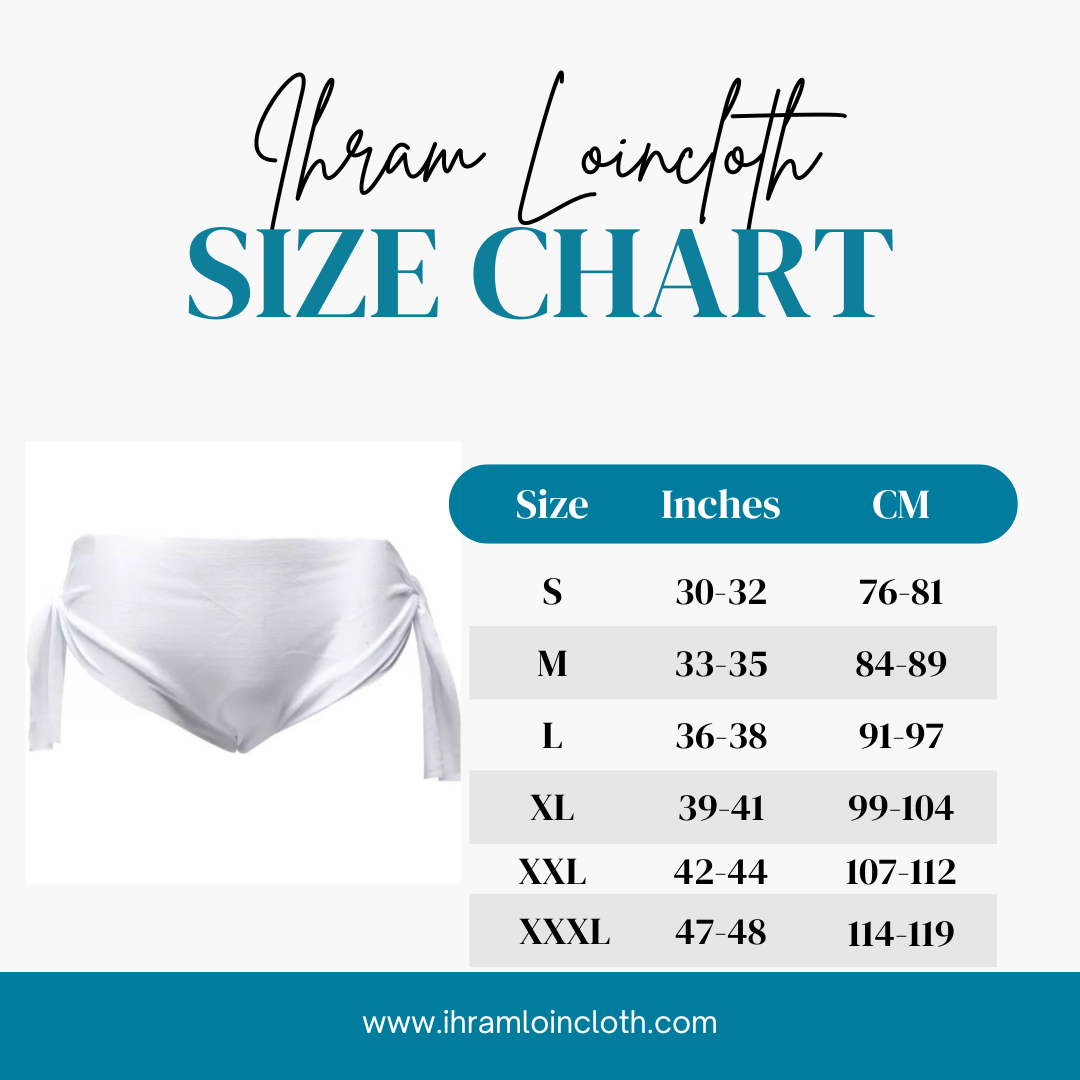 IHRAM Underwear / Loincloth (Men) · Unstitched · 3‑Piece Pack